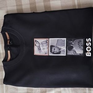 Hugo Boss Muhammad ali crew neck sweater. Color-black. Size XXL